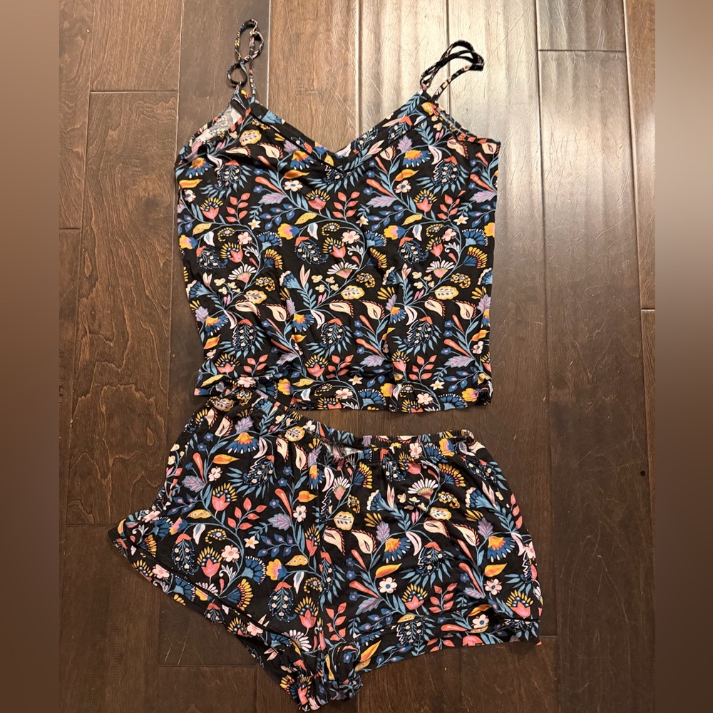 Joyspun Chic Floral Women's Pajama Set M Medium